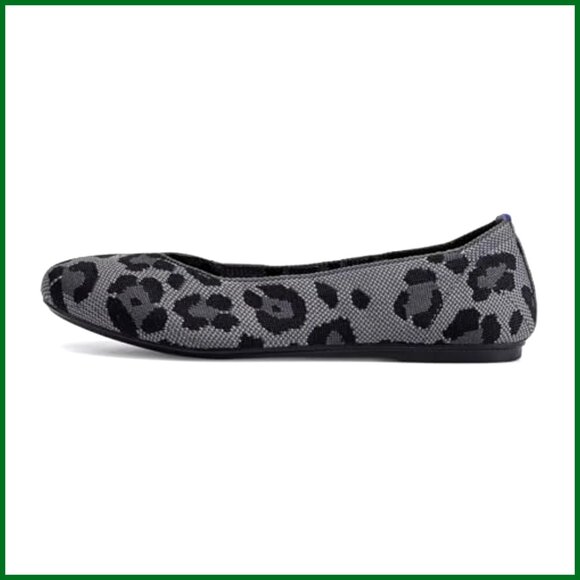 Knit Ballet Flats with Round Toe Slip On Low Wedge Comfort Soft